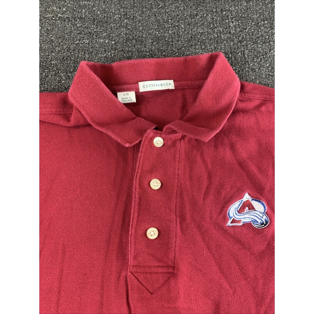 Mens Large NHL Team Apparel COLORADO AVALANCHE Polo Golf Shirt MAROON - Picture 4 of 9